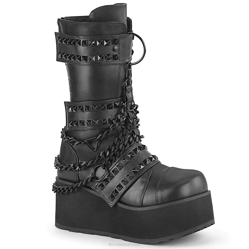Black Vegan Leather Demonia Trashville-138 R6NZ1445