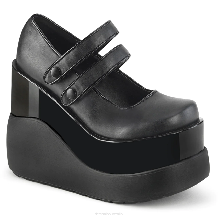 Black Vegan Leather-Patent Demonia Void-37 R6NZ1472