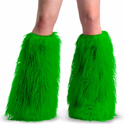 Neon Green Faux Fur Demonia Yeti-08 R6NZ1515