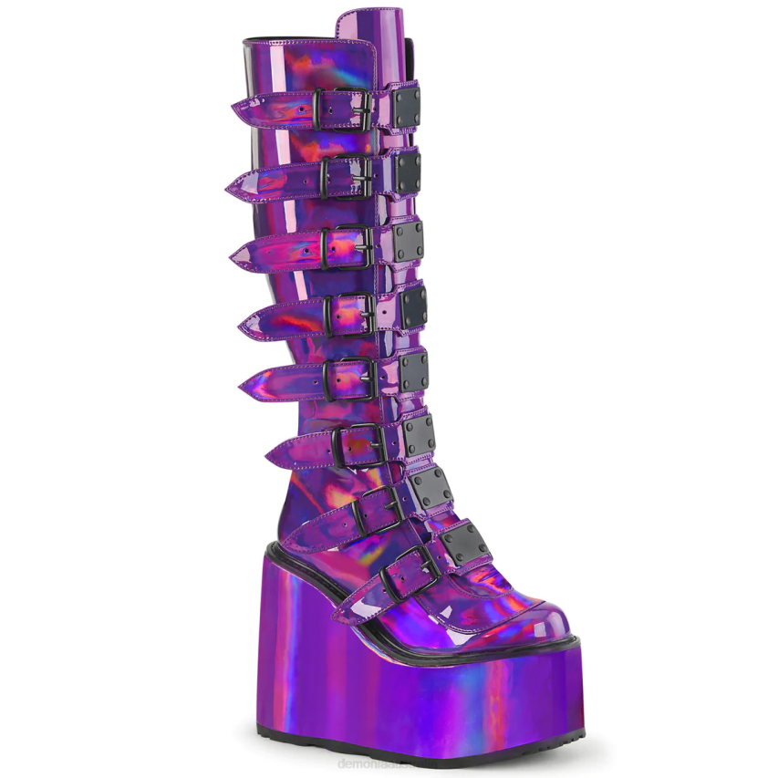 Purple Holographic Patent Demonia Swing-815 R6NZ1420