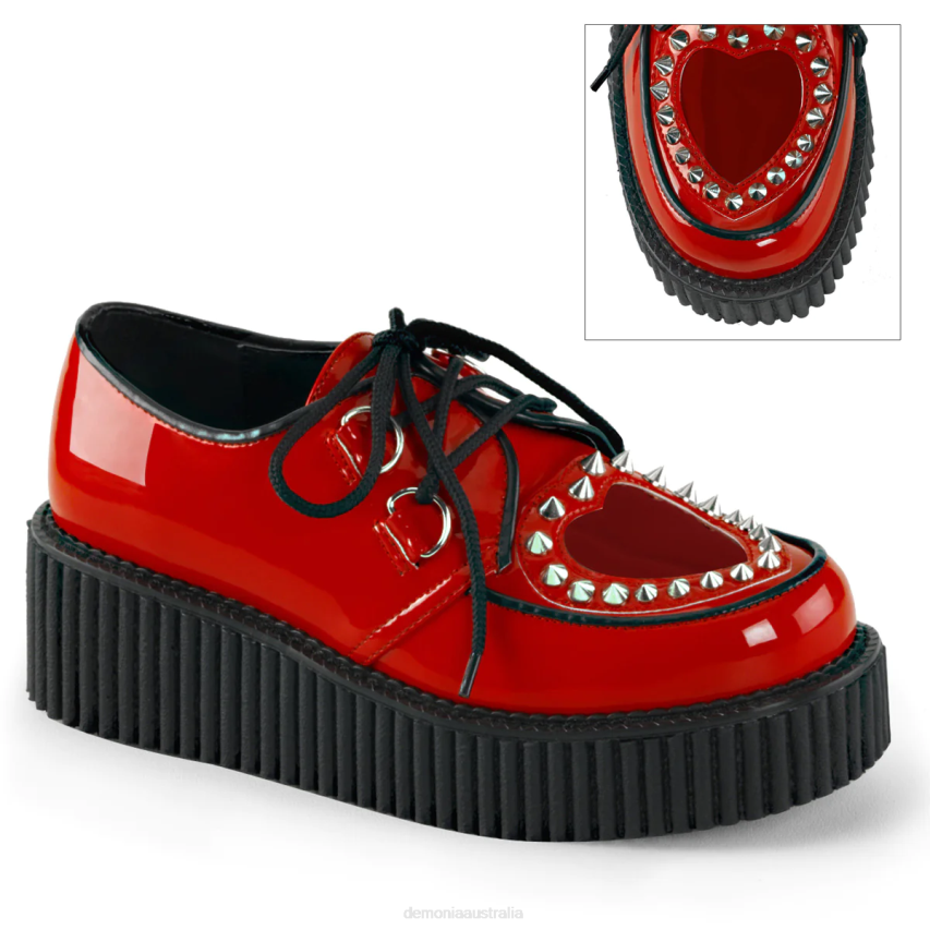 Red Patent Demonia Creeper-108 R6NZ1025